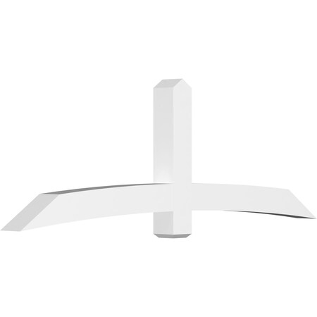 Ekena Millwork Bellingham Architectural Grade PVC Gable Bracket, 96"W x 32"H x 6"D x 6"F, 8/12 Pitch GBP096X32X0606BEL00
